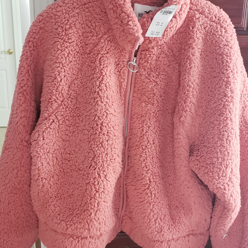 Women's Hollister Jacket; Soft Pink; Size Medium